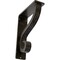 Ekena Millwork Ashford Triple, Wrought Iron Bracket, (Triple center brace), Antiqued Warm Silv 2"W  x 5 1/2"D x 8"H BKTM02X05X08TASAWS - alternate 1